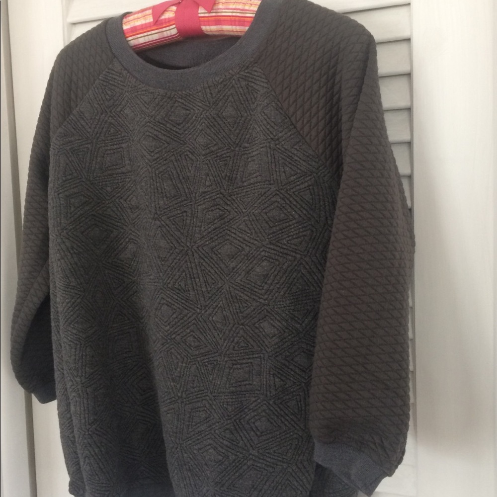 Market & Spruce Textured Knit Sweatshirt